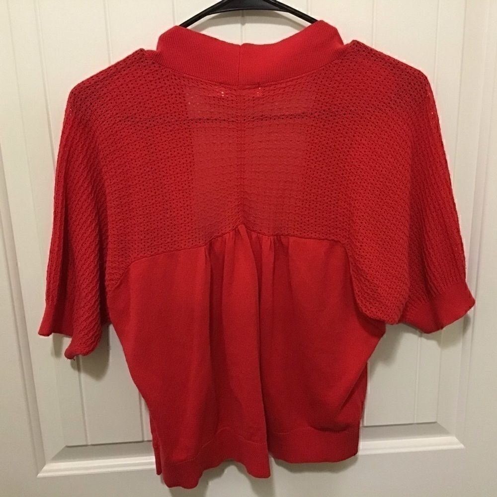 Women’s Short Sleeve Knitted Top sz XLarge - Picture 3 of 6